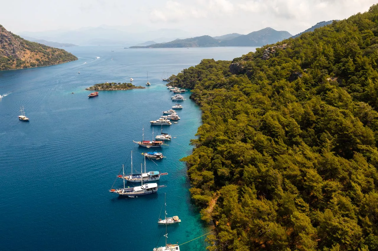 Bodrum islands and boat routes